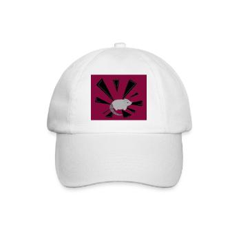 Ratte - Baseballkappe - Weiß/Weiß - Vorne
