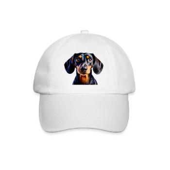 Dachshund dog pet charm intelligence loyalty snout - Baseballkappe - Weiß/Weiß - Vorne