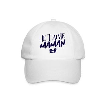 Je t'aime maman. Fête des mères - Casquette classique - blanc/blanc - Devant
