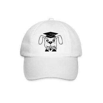 Dog School Graduation Certificate Gymnasium College Abi - Baseball Cap - white/white - Front
