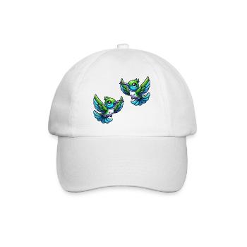 kolibri vogel 2 - Baseballkappe - Weiß/Weiß - Vorne