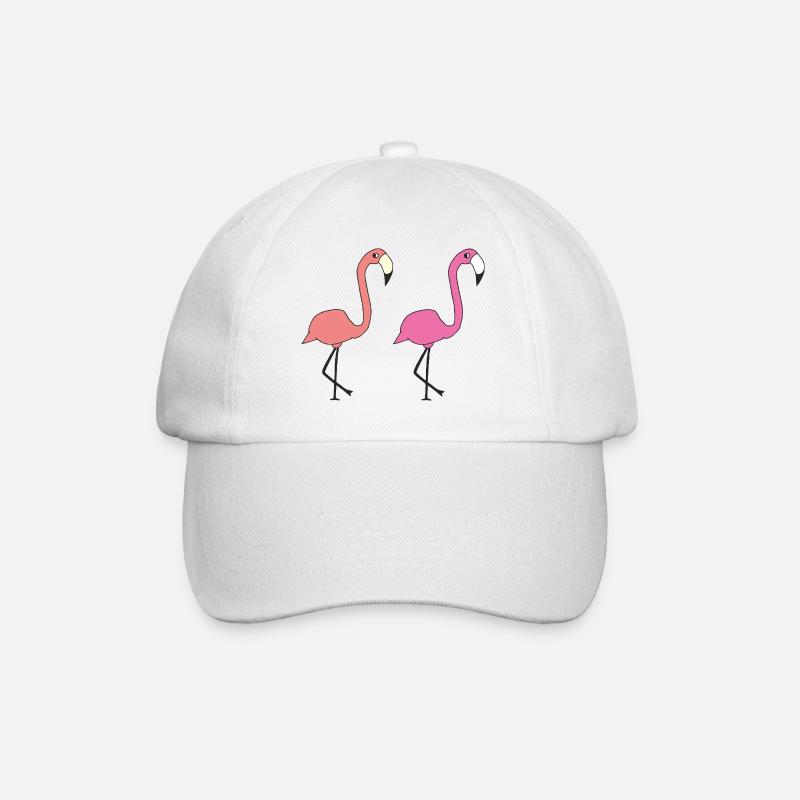 flamingo freunde - Baseballkappe - Weiß/Weiß