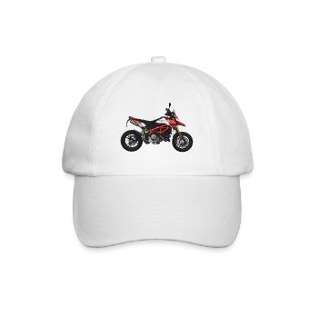 Superbike // Illustration - Baseballkappe - Weiß/Weiß - Vorne