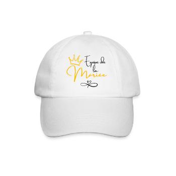 Braut Team Kranz - Braut Geschenk - Baseballkappe - Weiß/Weiß - Vorne