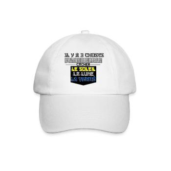 There are 3 things that cannot be hidden - Baseball Cap - white/white - Front