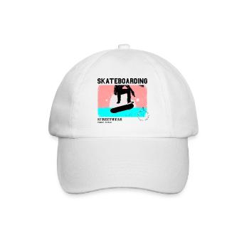 Skateboarding Skate Skater Skateboard Sk8 Vintage - Casquette classique - blanc/blanc - Devant