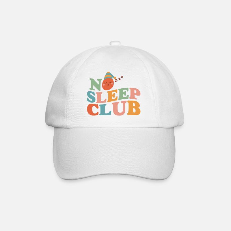 No Sleep Club Eltern-Edition - Baseballkappe - Weiß/Weiß