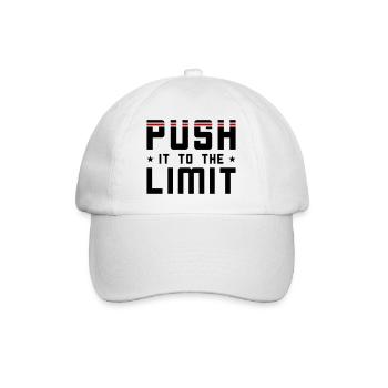 Push it to the limit - Baseball Cap - white/white - Front