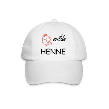 wilde Henne - Baseballkappe - Weiß/Weiß - Vorne