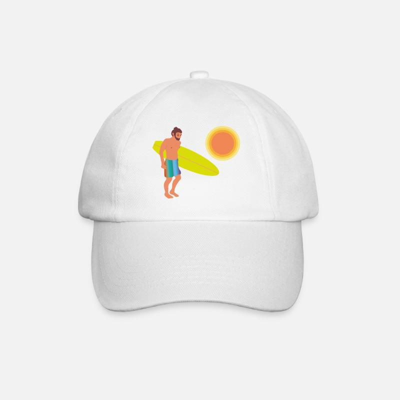surfer - Baseballkappe - Weiß/Weiß