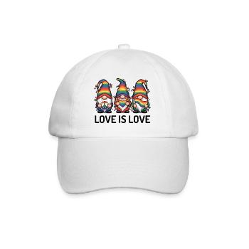LGBTQ Pride Month - Liebe ist Liebe - Baseballkappe - Weiß/Weiß - Vorne