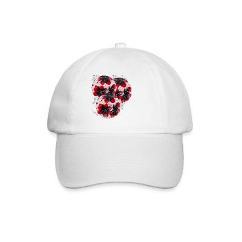 "Timeless elegance - hand-painted by Martina Eßer - Baseball Cap - white/white - Front