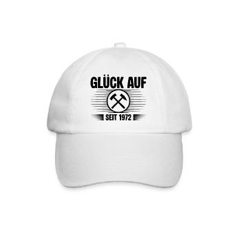 Glueck auf seit 1972 - Baseballkappe - Weiß/Weiß - Vorne