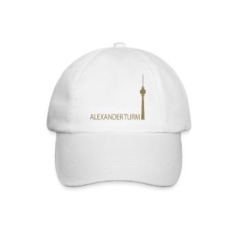 Witziger Berliner Fernsehturm Silhouette Parodie - Baseballkappe - Weiß/Weiß - Vorne