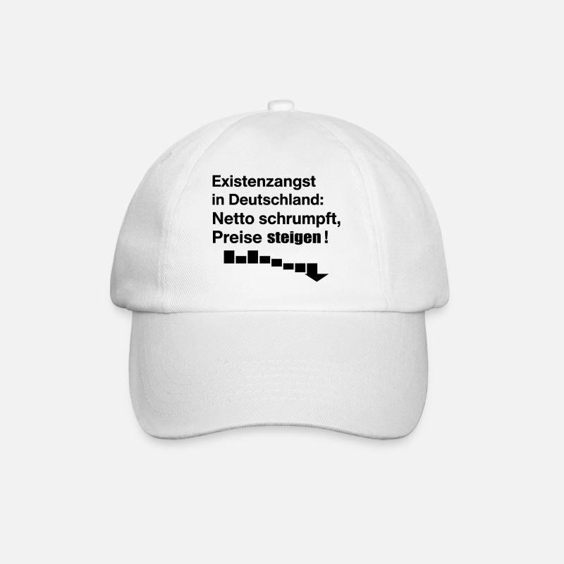Existential fear in Germany - Baseball Cap - white/white