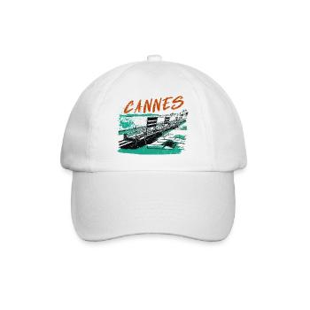 Cannes Côte d'Azur Illustration - Baseball Cap - white/white - Front