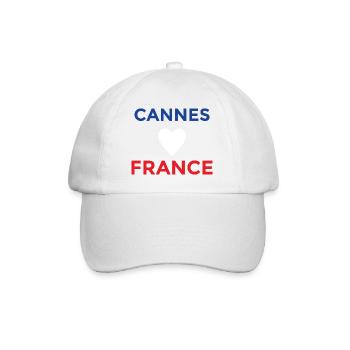Cannes Love France Design - Baseball Cap - white/white - Front