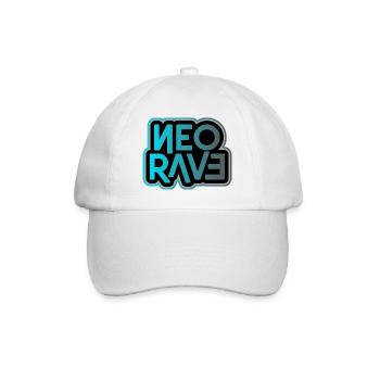 Neo Rave Neon Typography - Baseball Cap - white/white - Front