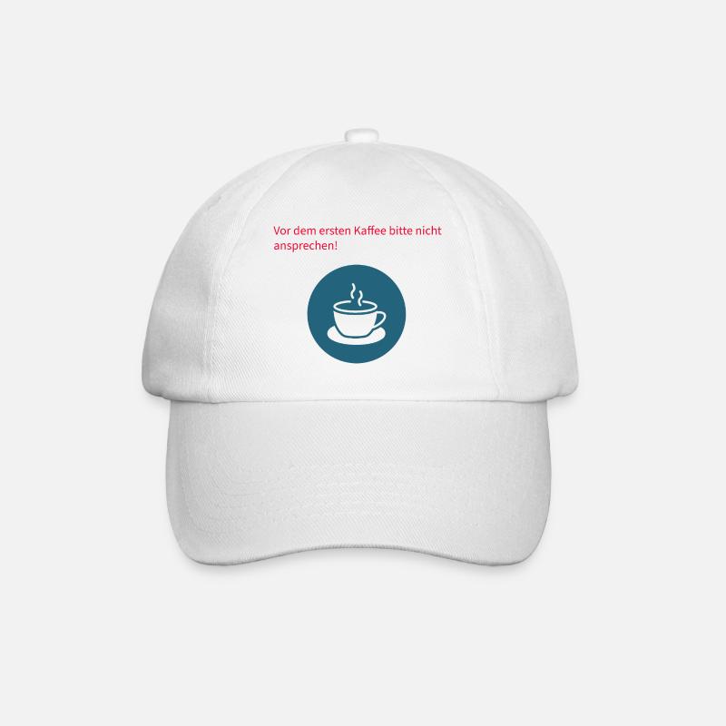 Vor dem Kaffee Bitte Nicht Ansprechen - Baseballkappe - Weiß/Weiß