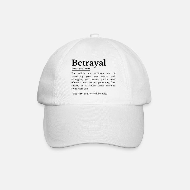Trahison Définition Version Drôle - Casquette classique - blanc/blanc