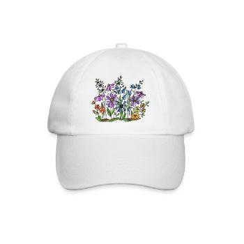 Fleur - Casquette classique - blanc/blanc - Devant