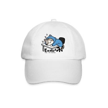 E = mc² - Schlafkatze im blauen Pyjama - Baseballkappe - Weiß/Weiß - Vorne