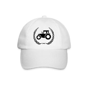 Traktor Symbol Farmer - Baseballkappe - Weiß/Weiß - Vorne