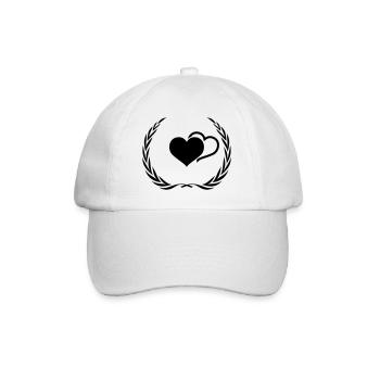 Coeurs symbole couronne - Casquette classique - blanc/blanc - Devant