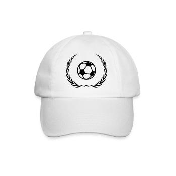 Fussball Symbol Kranz - Baseballkappe - Weiß/Weiß - Vorne
