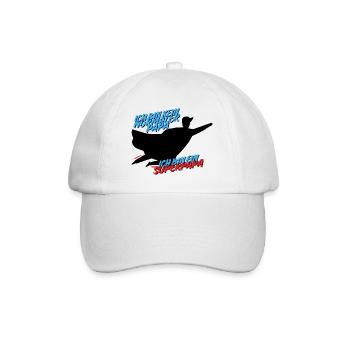 Ich bin ein Superpapa – Hero Dad Design - Baseballkappe - Weiß/Weiß - Vorne