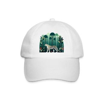 Leopard in the jungle - Baseball Cap - white/white - Front