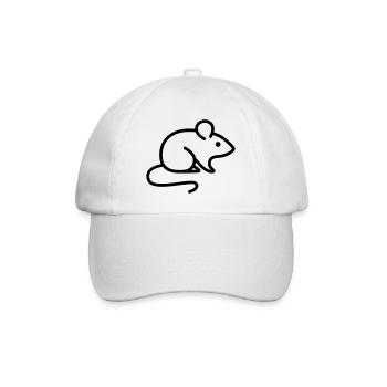 Maus - Baseballkappe - Weiß/Weiß - Vorne