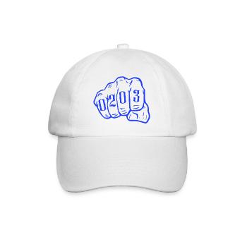 Duisburg Design mit Vorwahl 0203 Ruhrpott Style - Baseballkappe - Weiß/Weiß - Vorne