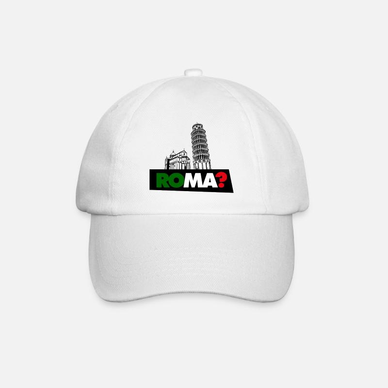 Rome? - Baseball Cap - white/white