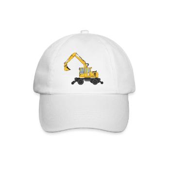 Road-rail excavator Excavator track construction - Baseball Cap - white/white - Front