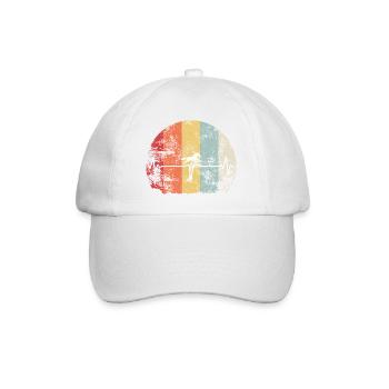 Heartbeat Horse in Retro Rainbow - Baseball Cap - white/white - Front