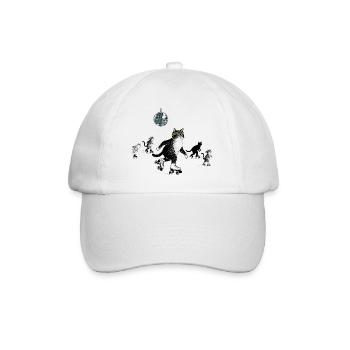 Chats patineurs à roulettes - Casquette classique - blanc/blanc - Devant