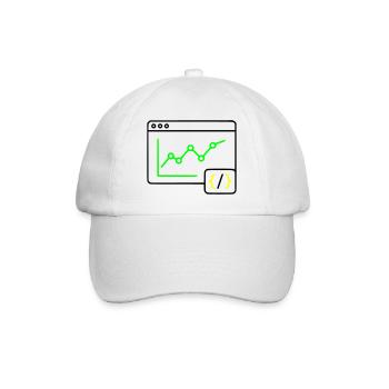 Web Analysis Chart Coding Browser Vector - Baseball Cap - white/white - Front