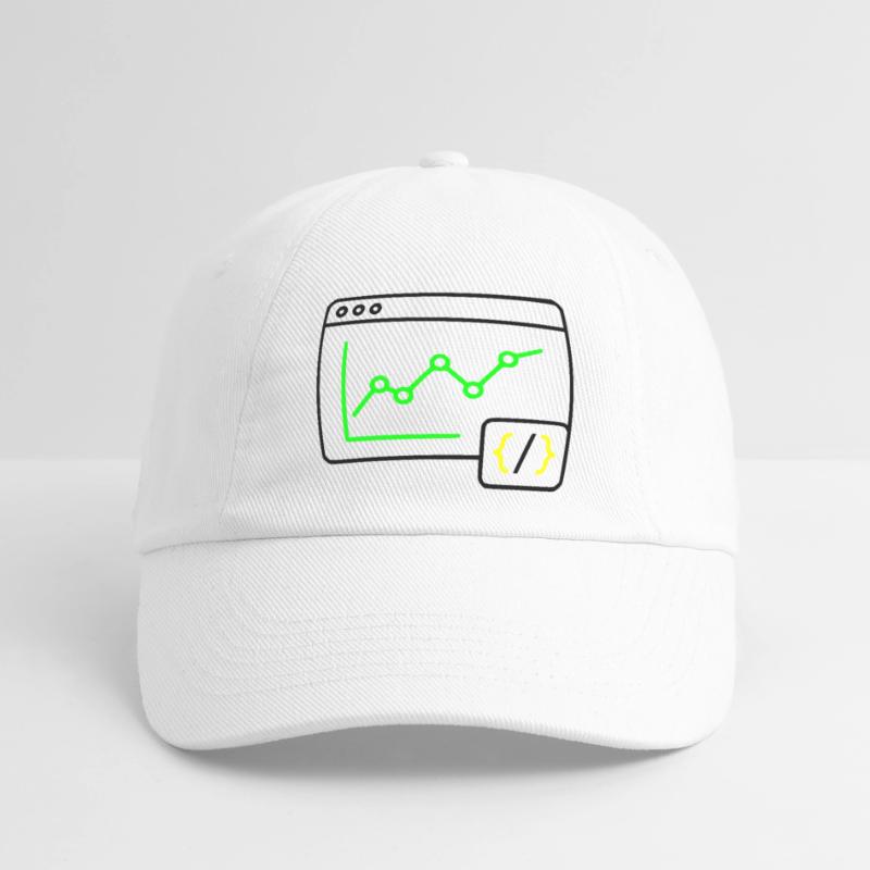 Web Analyse Chart Coding Browser Vektor Baseballkappe