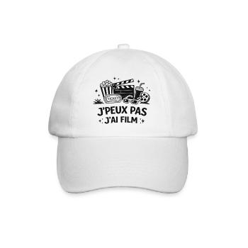 Je peux pas j’ai film – humour ciné cinéma cinoche - Casquette classique - blanc/blanc - Devant