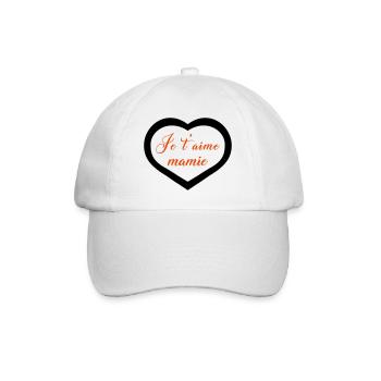 Cœur je t'aime mamie - Casquette classique - blanc/blanc - Devant