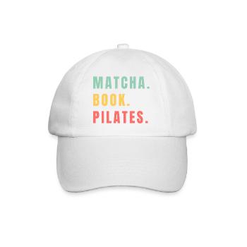 PILATES DE LIVRES MATCHA - Casquette classique - blanc/blanc - Devant