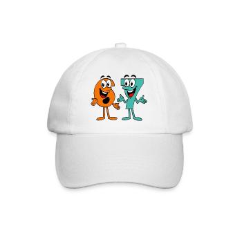 Six Seven Cartoon - Baseballkappe - Weiß/Weiß - Vorne