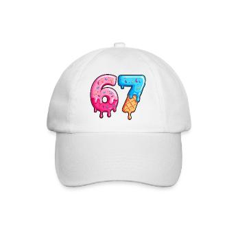 Figures Sweet 6-7 Dessert-Schrift - Baseballkappe - Weiß/Weiß - Vorne