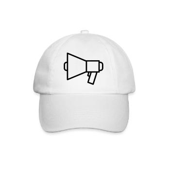 Megaphone Speaker Protest - Baseball Cap - white/white - Front