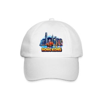 Hong Kong Skyline - Baseball Cap - white/white - Front
