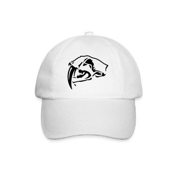 Sabre-toothed Tiger Skull - Baseball Cap - white/white - Front