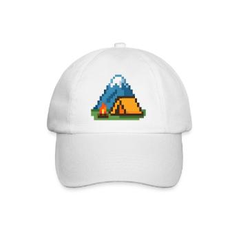 Feu de camp Pixel à la tente de montagne - Casquette classique - blanc/blanc - Devant