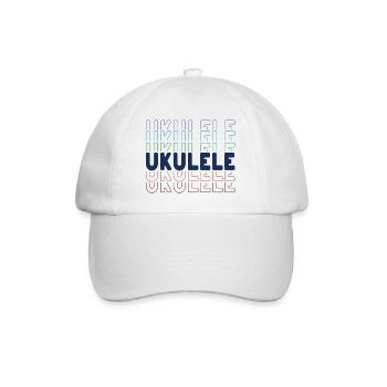 Ukulele typography - Baseball Cap - white/white - Front