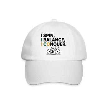 Artistic Cycling I Spin I Balance I Conquer  - Baseball Cap - white/white - Front